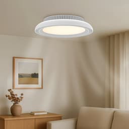 Plafondventilator met Lamp - Brinton Flair - Aanpasbare Lichtkleur 3000K-4000K-6500K + RGB - Afstandsbediening - Dimbaar - Wit — thumbnail 4