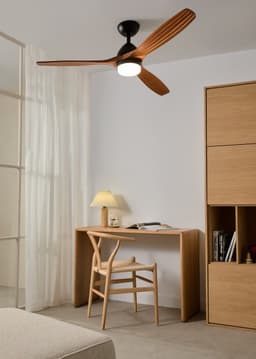 CREATE - Plafondventilator 40W silent Ø132 cm 100% hout - M - Met licht - Afstandsbediening - WIND CUP — thumbnail 5