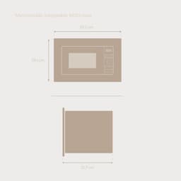 Geïntegreerde Magnetron - Inbouwmagnetron Grill - Keuken Gemak - Roestvrij Staal Design - 21 Liter - Zwart — thumbnail 4
