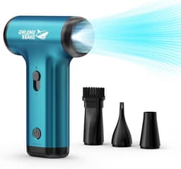 Draadloze Luchtblazer - Mini Stofzuiger - Elektronica Reinigen - Traploze Snelheid - 130000 RPM - Blauw — thumbnail 1