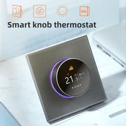 Slimme Thermostaat - App Thermostaat - Energie Besparen - WiFi Bediening - 86x86mm Inbouw - Zwart — thumbnail 3