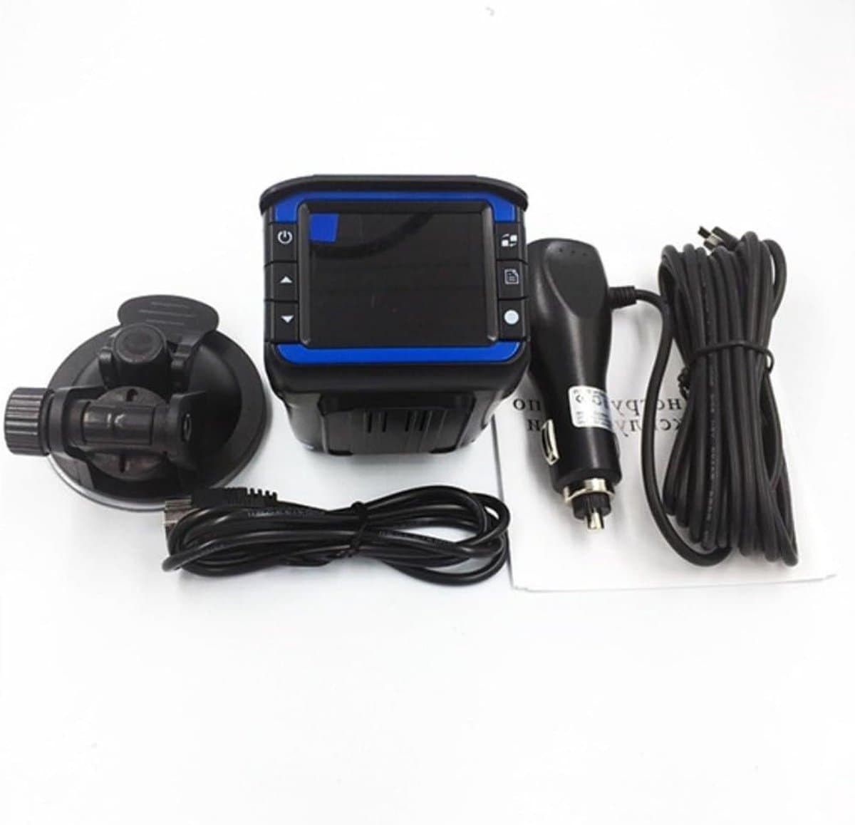 Dashcam 2-in-1 met snelheidswaarschuwing, elektronische voertuigdetector voor veilig rijden, compact, 16 x 11 x 8 cm, zwart — afbeelding 1
