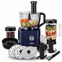 Sello! keukenmachine – keukenrobot – blender – 11 in 1 – 1100w – 3.2L kom – 1.5L blender – veiligheidsslot – 3 snelheden – blauw — thumbnail 1