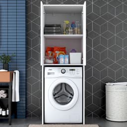 KD110 Wasmachinekast | 100% MELAMINE | Wit - Emob - wasmachinekast_enkel - Melamine; Spaanplaat — thumbnail 1