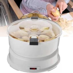 Elektrische Aardappelschiller - Automatische Schilmachine - Keukenwerk Vereenvoudigen - Met Afvalcontainer - 1kg Capaciteit - Wit — thumbnail 1
