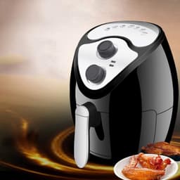 Airfryer Rijstkoker - Olievrije Frituurpan - Gezond Koken - Automatische Timer - 3.5 Liter - Rood — thumbnail 4