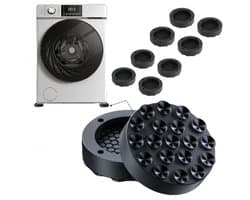 Cosensi - Antivibratie Mat - Wasmachine Voet Pads - Universeel en Antislip - Zwart - Geluiddempers - Stabiliteit voor Wasmachines