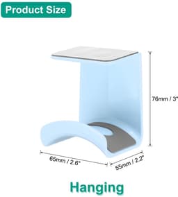 Allecto - - Headphone Stand - Hoofdtelefoonhouder - Eenvoudige installatie - Blauw - Ondersteunt gaming hoofdtelefoons - Geschikt voor desk gebruik -. — thumbnail 3