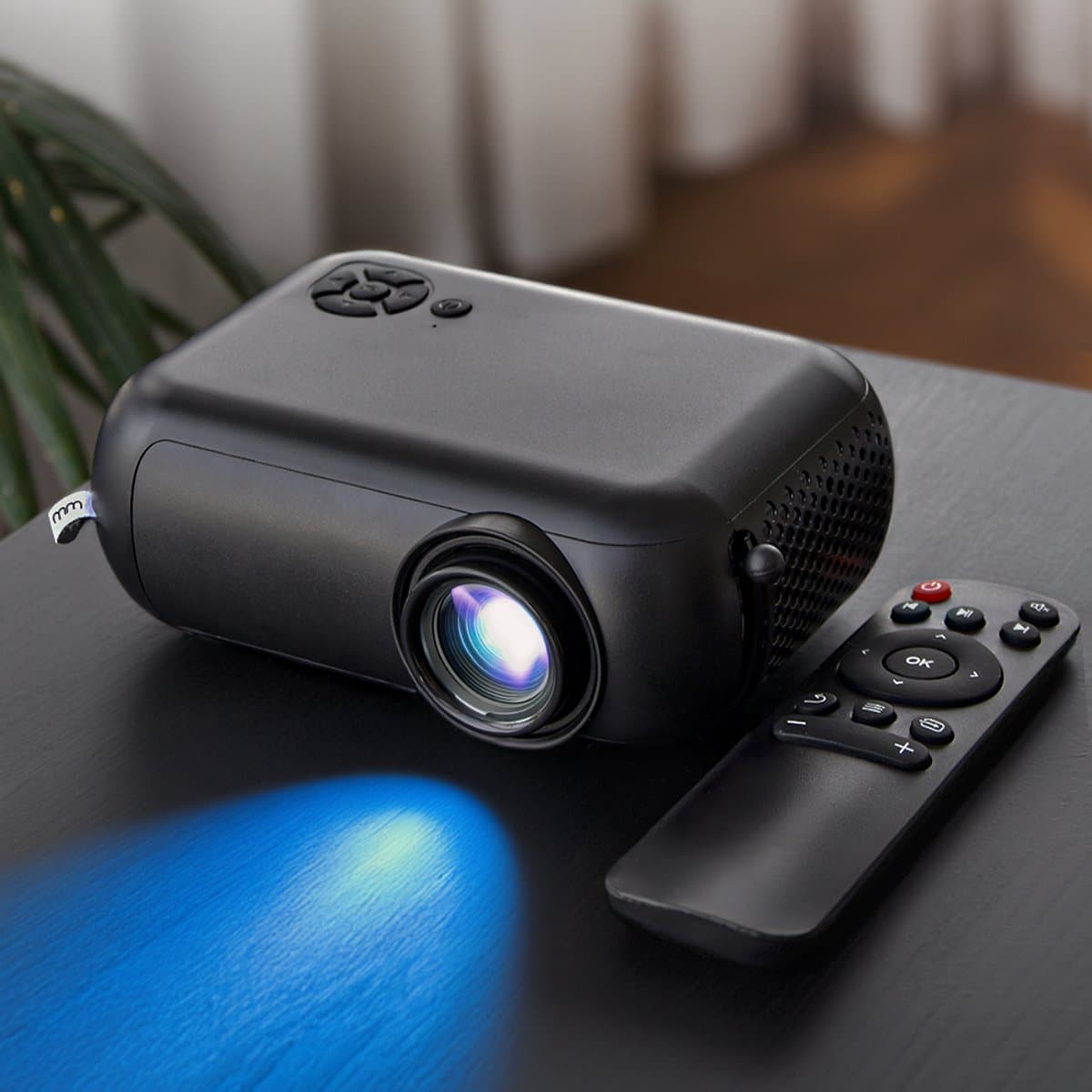 MikaMax Smart Mini Projector - Mini Beamer - 1080P Ondersteuning - Speaker - WiFi, HDMI, USB & SD — afbeelding 1