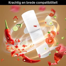 HEZIVO® Groentesnijder Electrisch - Wortelsnijder Elektrisch - Hakmolen - Keukenmachine - 300 ml - Wit — thumbnail 4