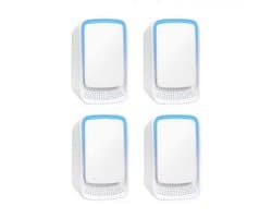 Set van 4 mini-ionenluchtreinigers voor thuisgebruik, geschikt voor kleine ruimtes, stille werking. Luchtionisatoren geschikt voor woningen, kantoren. Draagbare luchtverfrissers geschikt voor het verwijderen van geuren en huisdiergeuren.