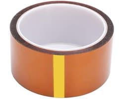 Hoogtemperatuur Isolatietape voor Lithiumbatterijen - Zelfklevende Polyimide Tape 33m, Duurzaam en Hittebestendig