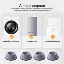 4 Stuks Anti-trilling pads voor wasmachine en droger - Geluids- en trillingsdemping, antislip voetstukken voor huishoudelijke apparaten — thumbnail 2