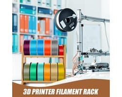 Filament Opbergrek - Spoel Organizer - 3D Printer Filament Opslag - Dubbellaags Ontwerp - 41.9 x 41.1 x 19.8 cm