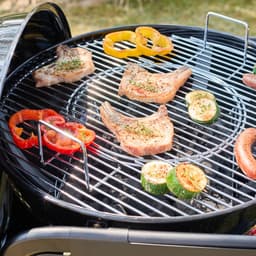 sweeek - Ronde houtskoolbarbecue van geëmailleerd staal ø53cm grill met karretje - maurice — thumbnail 2