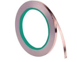 Koperfolie Tape voor EMI Shielding, Conductieve Lijm voor Elektrische Reparaties en Soldeerwerk, 5mm x 20m, Ideaal voor Bescherming en Isolatie