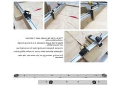Aluminium Miter Bar Rail voor T Track Beams - 300mm Miter Gauge Bar voor Houtbewerking en Zaagwerk