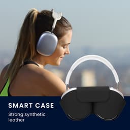 kwmobile cover voor over-ear koptelefoon - Compatibel met Apple AirPods Max / AirPods Max 2 - Van polyester - In zwart — thumbnail 4