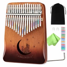 Kalimba 17 Tonen - met Hoes & Accessoires - Duimpiano — thumbnail 1