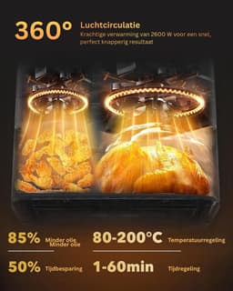 MKSS® Airfryer XXL - Dubbele Mand Airfryer — thumbnail 2