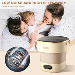 DIMICO - Mini Wasmachine 13L Opvouwbaar - Draagbare 2,5kg - Camping - Voor Ondergoed Babykleertjes Sokken Reizen Camper — thumbnail 3