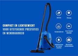 Aurixi® Karcher - Karcher Stofzuiger - Bouwstofzuiger - Festool Stofzuiger - Bouwstofzuiger Zonder Zak - Blauw - 47cm x 39cm x 36cm — thumbnail 4