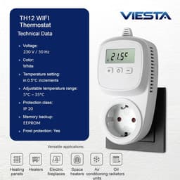 Slimme WiFi Stopcontact Thermostaat met App Bediening en 7-Dagen Programmering — thumbnail 4