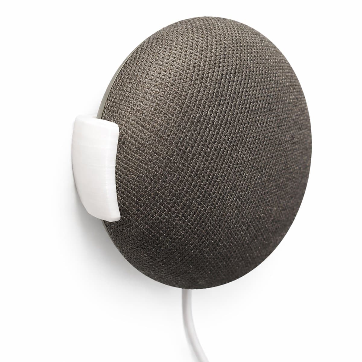 Wandhouder Geschikt voor Google Nest Mini – Slimme Speaker Wall Mount – Ruimtebesparende Beugel – Eenvoudige Installatie – Wit — afbeelding 1