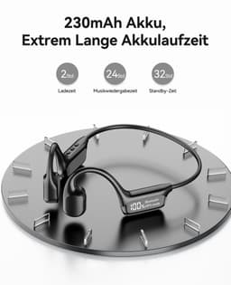 Bluetooth-hoofdtelefoon – Bluetooth-hoofdtelefoon met botgeleiding voor tijdens het zwemmen – Uniek LED-display – Compact ontwerp – Verfijnde uitstraling – Heldere geluidskwaliteit – Bluetooth-versie 5.4 — thumbnail 4