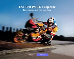Wimius - Beamer - Projector Beamer - Projector 4k - 1080P - Automatische focus - met WiFi 6 en Bluetooth 5.2 - 600ANSI - Buiten- en thuisprojector - Zwart — thumbnail 3
