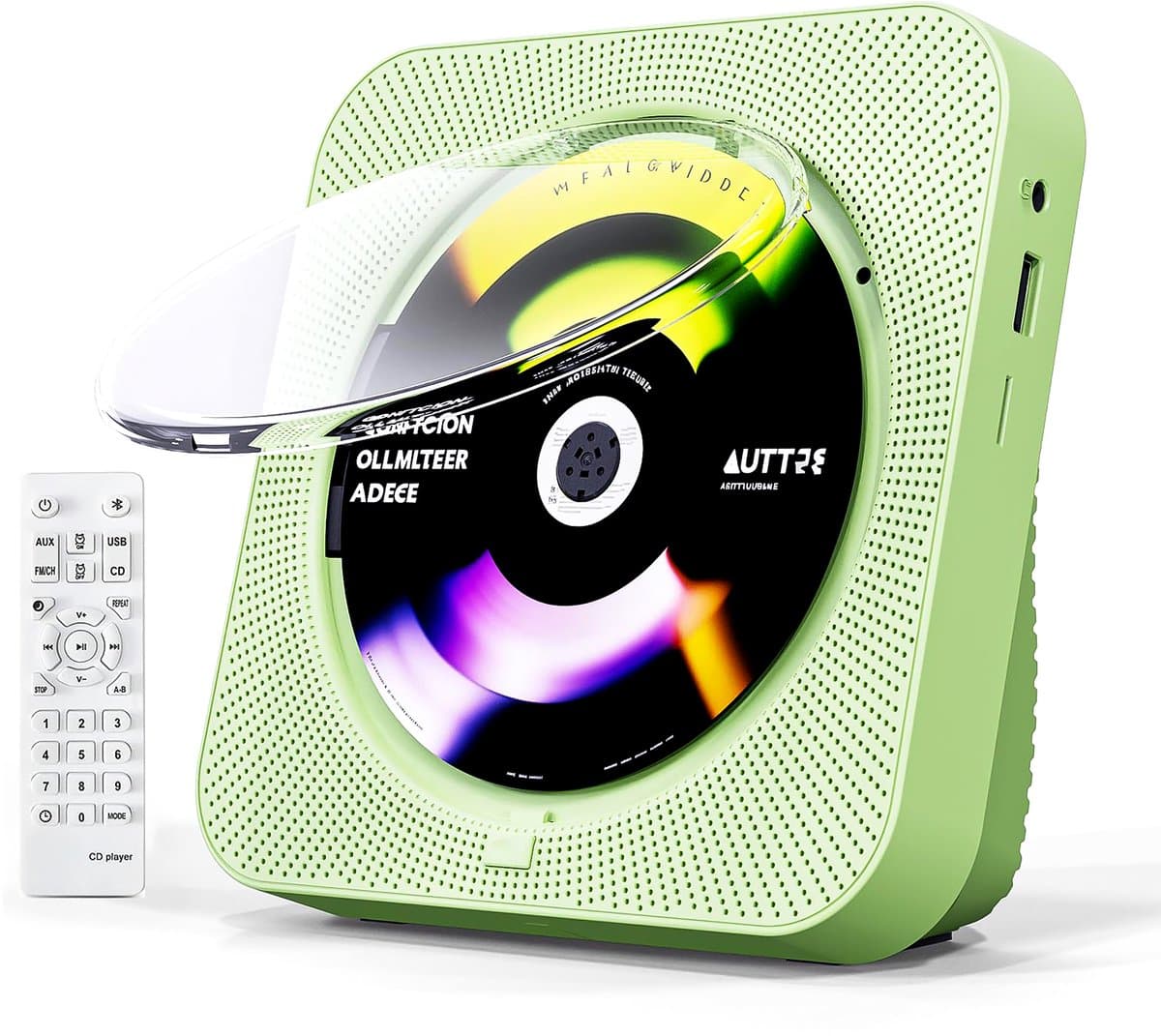 Discman - Walkman - Draagbare CD Speler met Bluetooth - Ingebouwde Speaker - Inclusief Afstandsbediening - Radio - Timer - Groen — afbeelding 1