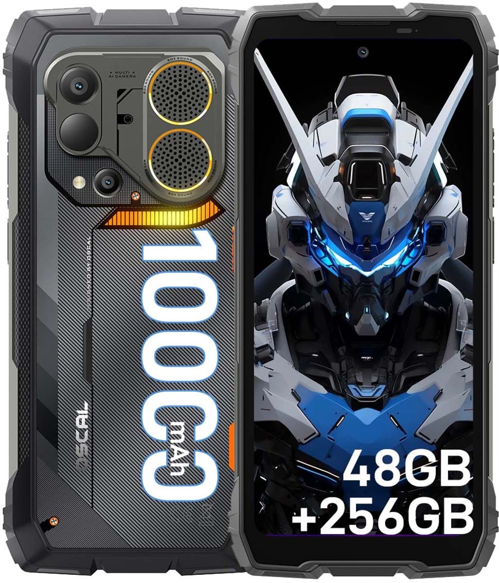 OSCAL PILOT 6 Robuuste Smartphone - IP68/IP69K Outdoor Telefoon - 48GB RAM - 256GB ROM - 6,78inch - 10000mAh 27W - Android 16 - GPS, NFC, OTG - Zwart — afbeelding 1