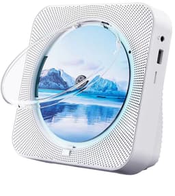 Discman - Walkman - Draagbare CD Speler met Bluetooth - Ingebouwde Speaker - Inclusief Afstandsbediening - Radio - Timer - Wit — thumbnail 1
