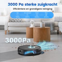 AIRROBO G60 – Robotstofzuiger - voor nat en droog gebruik – met dweilfunctie – combineert vegen, stofzuigen en dweilen in één apparaat – krachtige zuigkracht van 3000 Pa – intelligente gyroscoopnavigatie — thumbnail 3