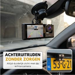 Boncy® Dashcam Voor Auto - 3 Kanalen Voor, Achter en Binnen Camera - 1080P Full HD - Dual Dashcams Met Achteruitrijcamera en Parkeermodus - G-Sensor - Nachtzicht - Loop Recording - 170 Graden Kijkhoek — thumbnail 4
