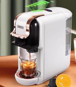 HiBREW H2B - 5 in 1 - Koffiemachine - Koffiezetapparaat - Kapsulekoffiezetapparaat - Voor Nespresso, Dolce Gusto, ESE & gemalen koffie - Wit — thumbnail 1