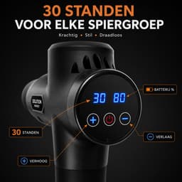 SolutionMarket® Massage Gun – 30 Snelheden – 6 Opzetstukken – 8 Uur Batterij – 35dB Stil – Inclusief Koffer – Spierherstel & Ontspanning — thumbnail 2