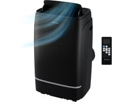 Auronic Mobiele Airco - 12.000 BTU - 4-in-1 - Airconditioning met 2 Raamafdichtingskits - Ventilator - Ontvochtiger - Tot 35m² - Zwart