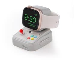 Namajunas - Retro Arcade Oplaadstandaard voor Apple Watch Ultra 2/10/9/8/SE & Samsung Galaxy Watch 7/6/5/4 - Siliconen Gaming Charging Dock - Vintage Desktop Houder - Nachtkastje Accessoires - Cadeau Tip