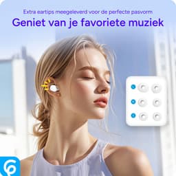 SBG Mini Buds – Draadloze Bluetooth 5.4 Oordopjes – In-Ear – Touch Control – Microfoon – 18 uur batterij – Wit — thumbnail 3