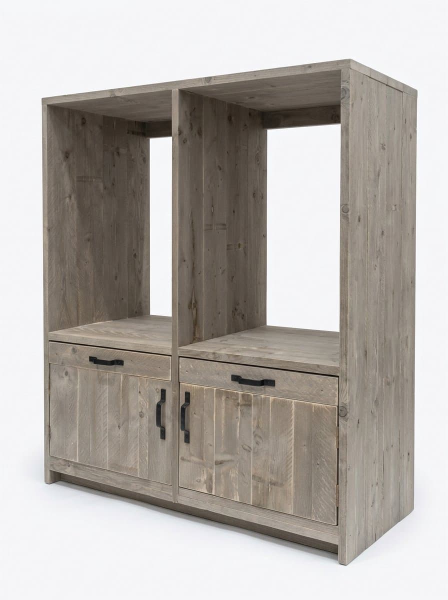 Wasmachine ombouw/kast steigerhout - Handgemaakt — afbeelding 1