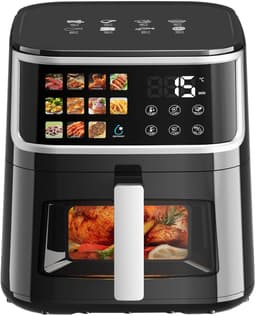 UrbanSelect Airfryer - Heteluchtoven - Heteluchtfriteuse - 8 Liter - 360° circulatie - Led-Touchscreen - Max 200°C - Zwart — thumbnail 1