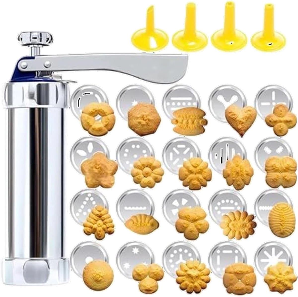 Koekjesmachine - Koekjespers bakset - Vormen decoreren - Roestvrij staal - 22 x 15.5 cm — afbeelding 1