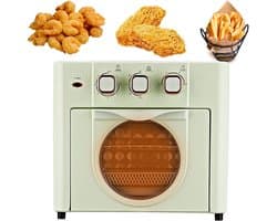 Heteluchtoven - Elektrische Oven - Huishoudelijk Gebruik - 360 Graden Hetelucht - 18 Liter - Lichtgroen