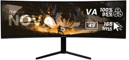 Arozzi Nova 49" Gaming Monitor - Curved - DQHD VA - 165Hz - USB-C - Zwart — thumbnail 1