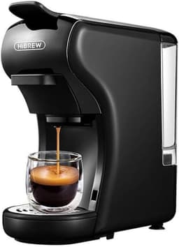 HiBREW H1A - Espressomachine - 4 in 1 - Multifunctioneel voor warm en koud - Kapsulekoffiezetapparaat - Voor Nespresso, Dolce Gusto, ESE & gemalen koffie - Zwart — thumbnail 1