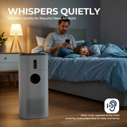 UFTA Luchtreiniger - Bevochtiger - Airpurifier - H13 True Hepa - Filter - Huisallergieën - Huisdierenhaar - 2 in 1 - Wit — thumbnail 4