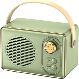Oneay Retro Bluetooth-speaker – Vintage draagbare draadloze speaker met Bluetooth 5.0, ondersteuning voor TF-kaart, USB-stick en AUX-ingang – Groen — thumbnail 1