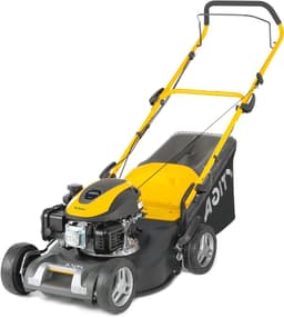 Benzine Grasmaaier - Duwmaaier Gazon - Gazon Onderhoud - Opvouwbare Handgreep - 46 cm Maaibreedte - Geel — thumbnail 1