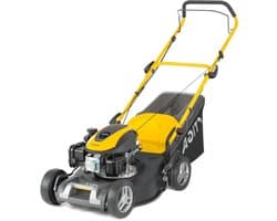 Benzine Grasmaaier - Duwmaaier Gazon - Gazon Onderhoud - Opvouwbare Handgreep - 46 cm Maaibreedte - Geel